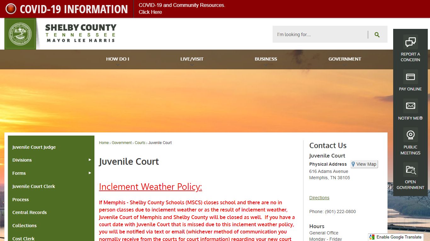 Juvenile Court | Shelby County, TN - Official Website